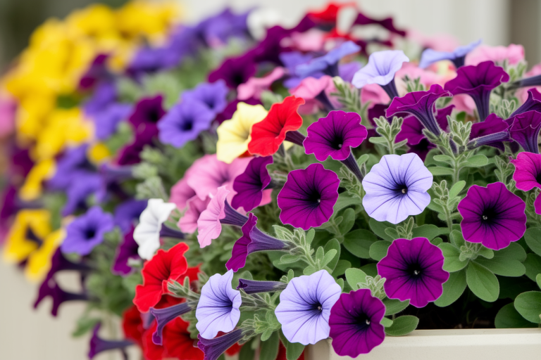 petunias-jardiniere-couleurs-grosplan