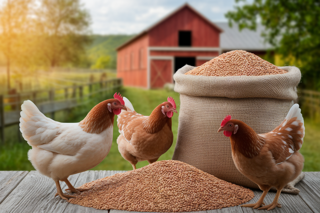 Blé pour poule 100 kg : Alimentation BIO entier pour poules pondeuses
