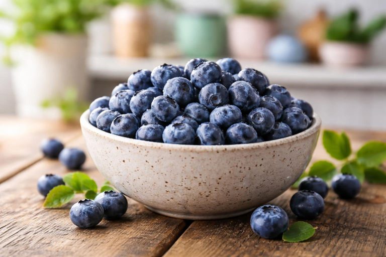 bol-myrtilles-table-bois-rustique