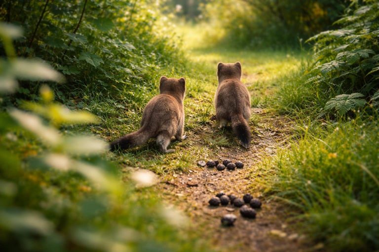 fouines-jardin-verdoyant-matin-crottes