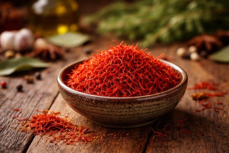 bol-safran-table-bois-rustique