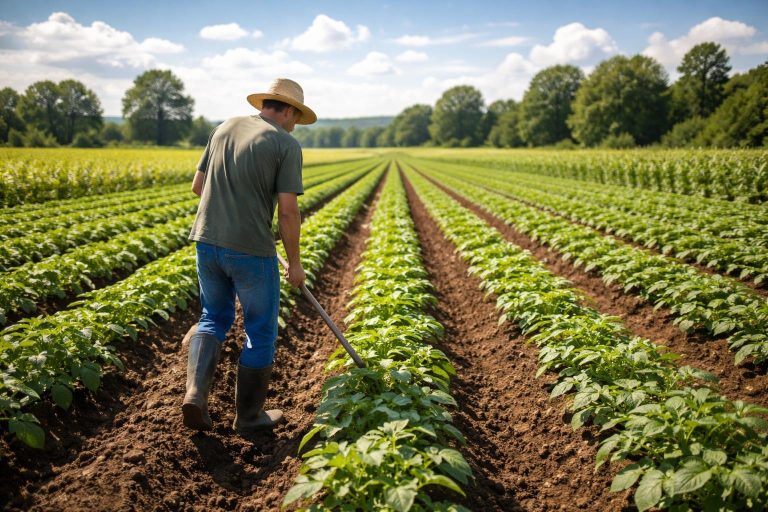 jardinier-chapeau-paille-champ-pommes-de-terre
