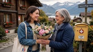 Offrir des fleurs à un proche en Suisse