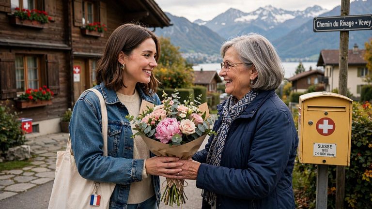 Offrir des fleurs à un proche en Suisse